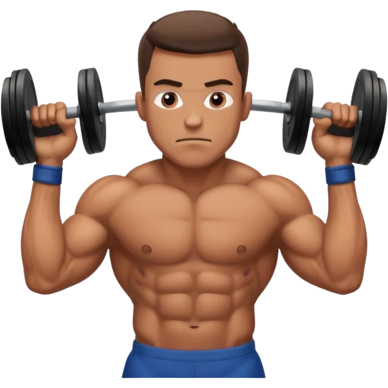 a naked man weightlifting emoji