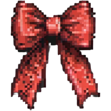 red gothic bow emoji