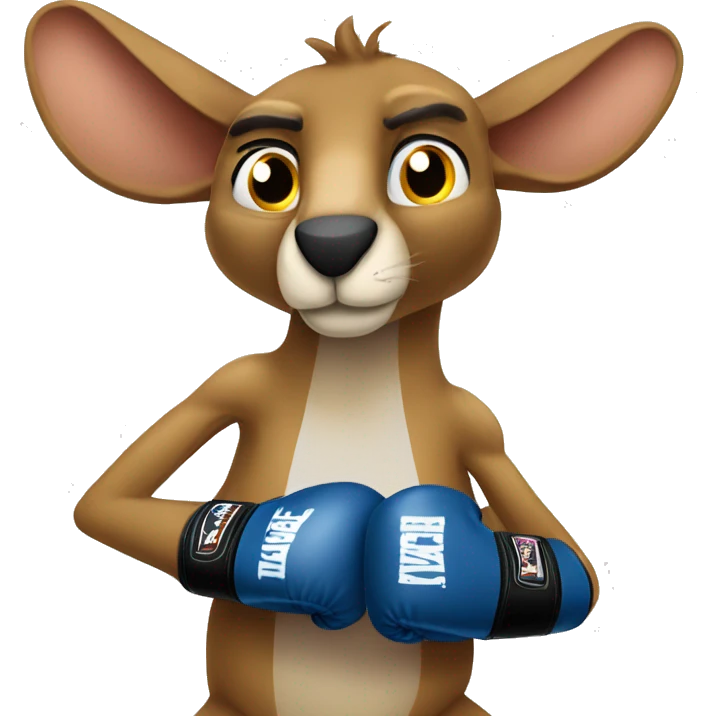 Kangroo wear boxing gloves  emoji