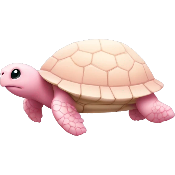 light pink turtle with a bow emoji
