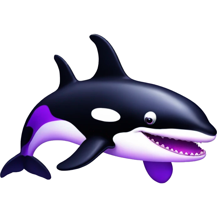 Pink and purple killer whale  emoji