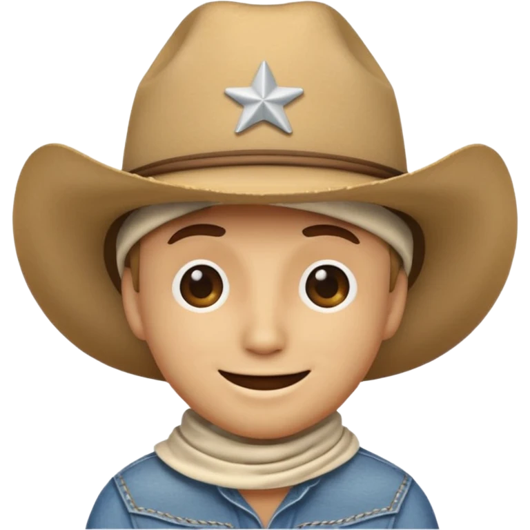 emoji with right eye bandaged with a cow boy hat emoji