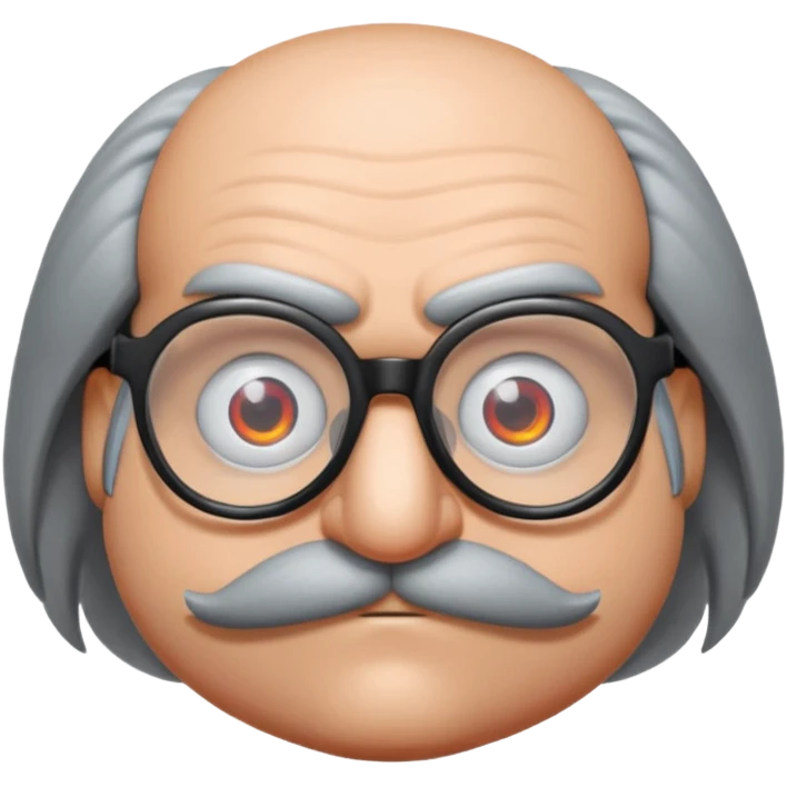 Dr. Robotnik from the Sonic the Hedgehog movie with glasses emoji