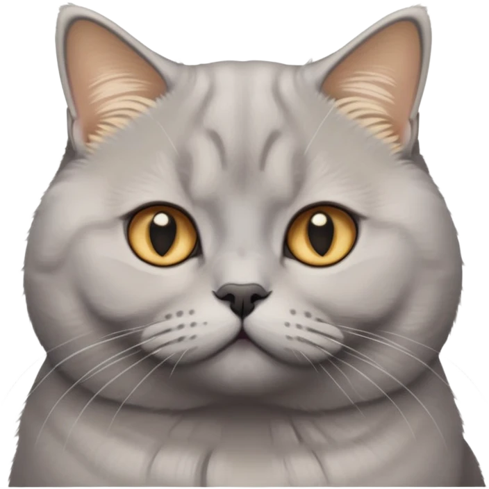Silver golden British shorthair cat with thick dense coat emoji