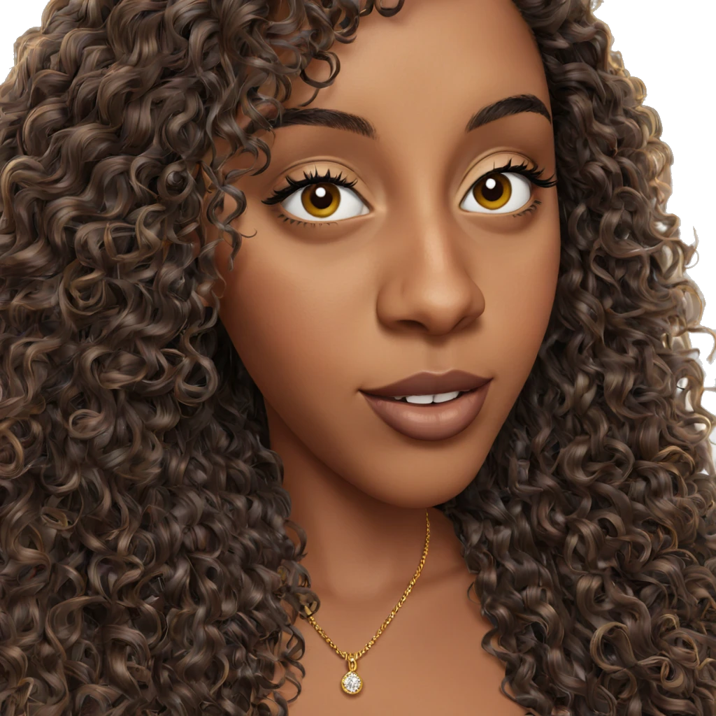 brown-skinned girl with jewelry emoji
