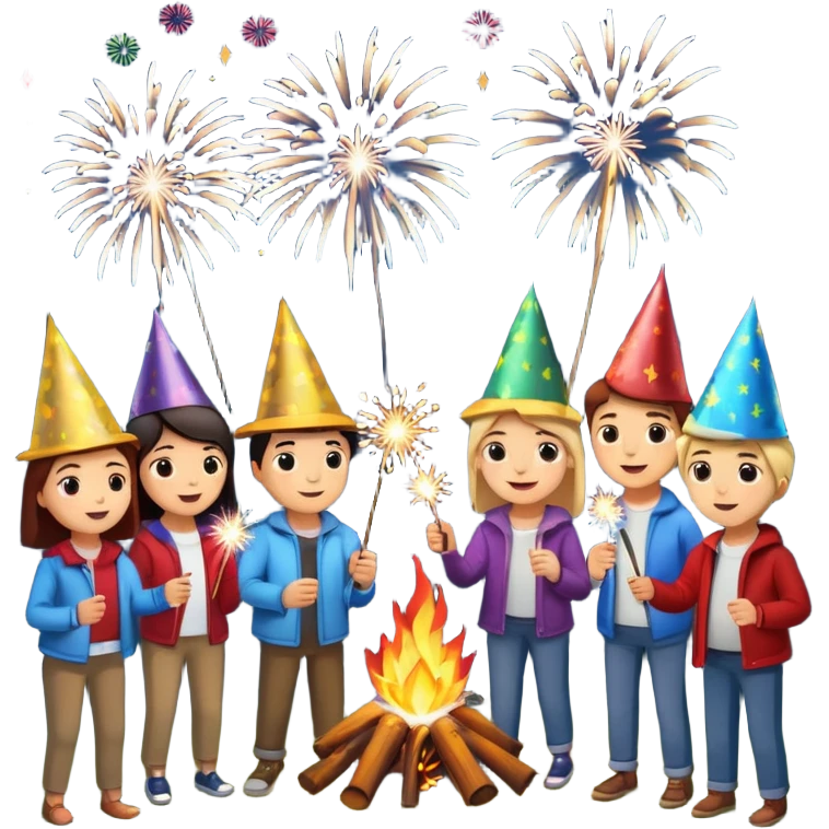 Bonfire Night with music emoji