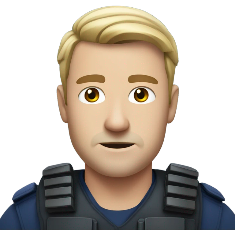 UK Police officer with stab vest - no hat emoji