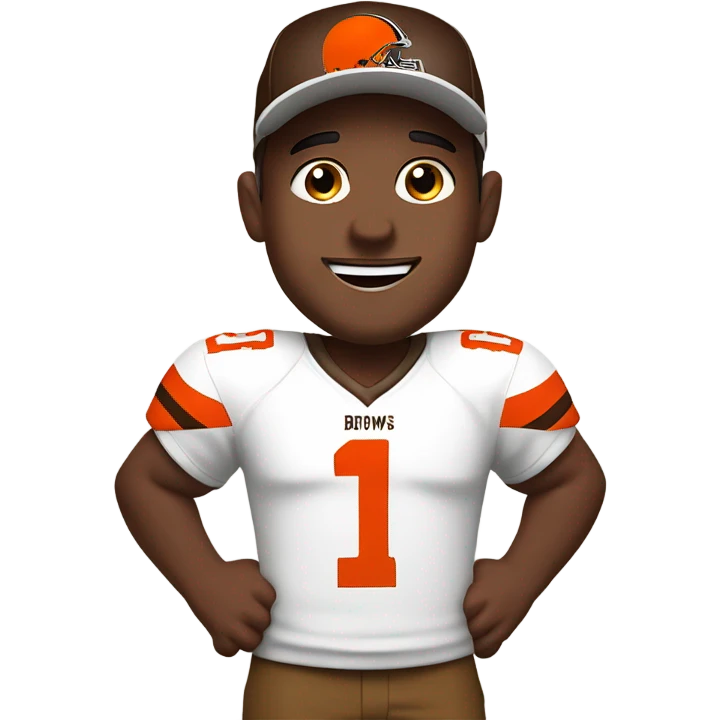 White Cleveland browns fan  emoji