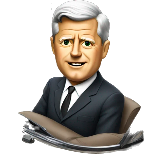 JFK sitting on the back of a convertible  emoji