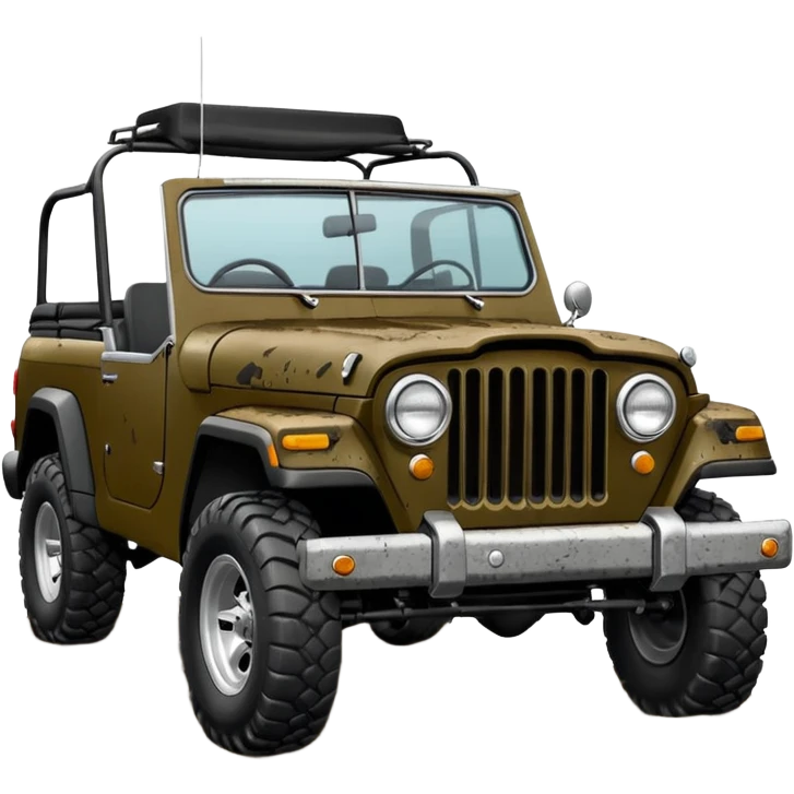 jeepster commando without top with straight flat hood emoji