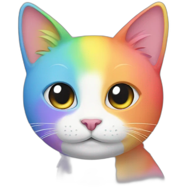 Rainbow cat emoji