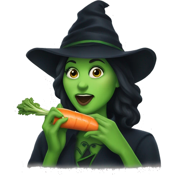 elphaba eating a carrot emoji