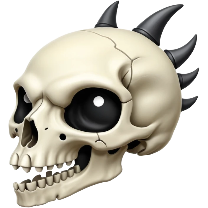 Mythosaur skull symbol in whit and black emoji