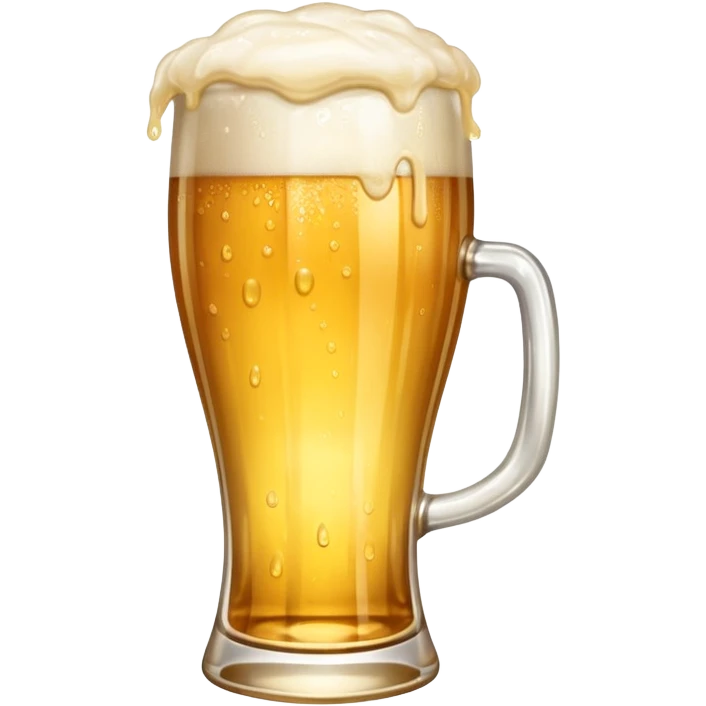Beer glass half filled  emoji