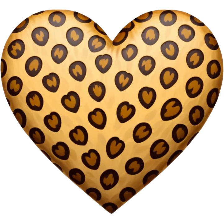 leopard print heart emoji emoji