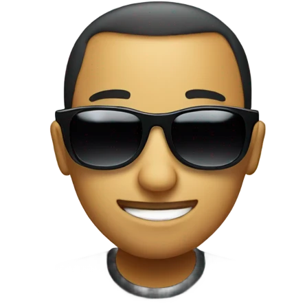 A bean wearing sunglasses emoji