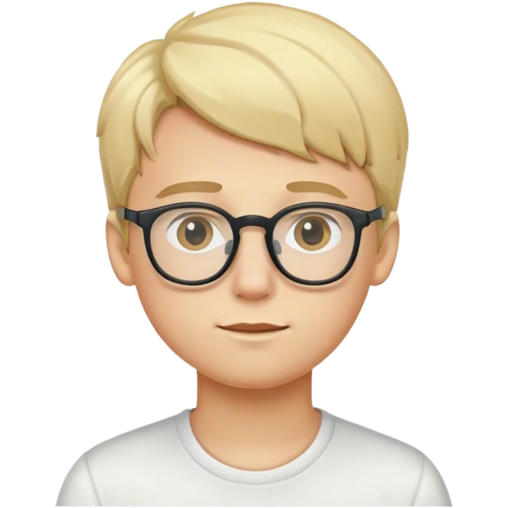 blond boy with glasses emoji