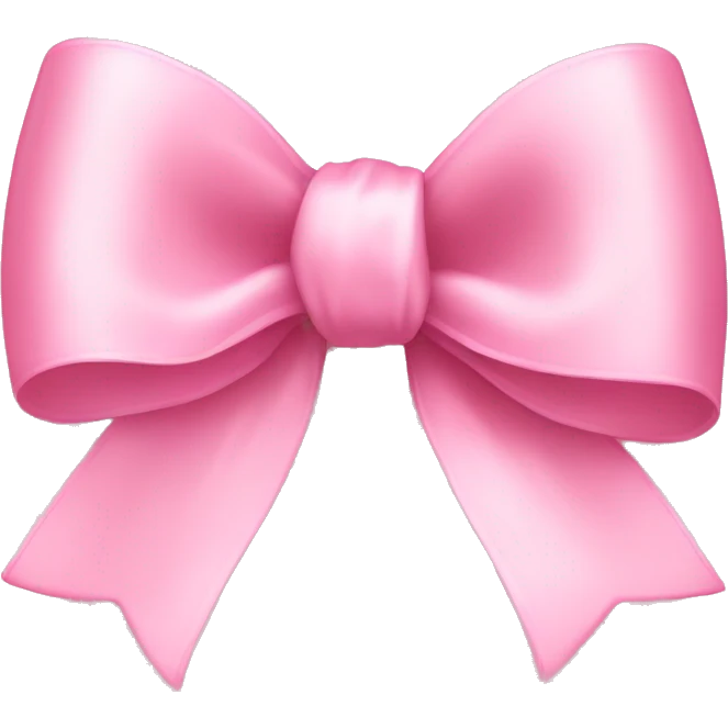 light pink ribbon bow emoji