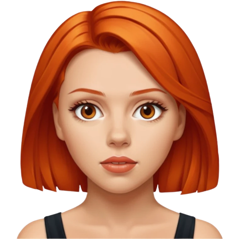 scarlett johansson, orange red emoji