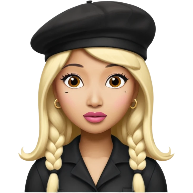 Nicki Minaj with a beret emoji