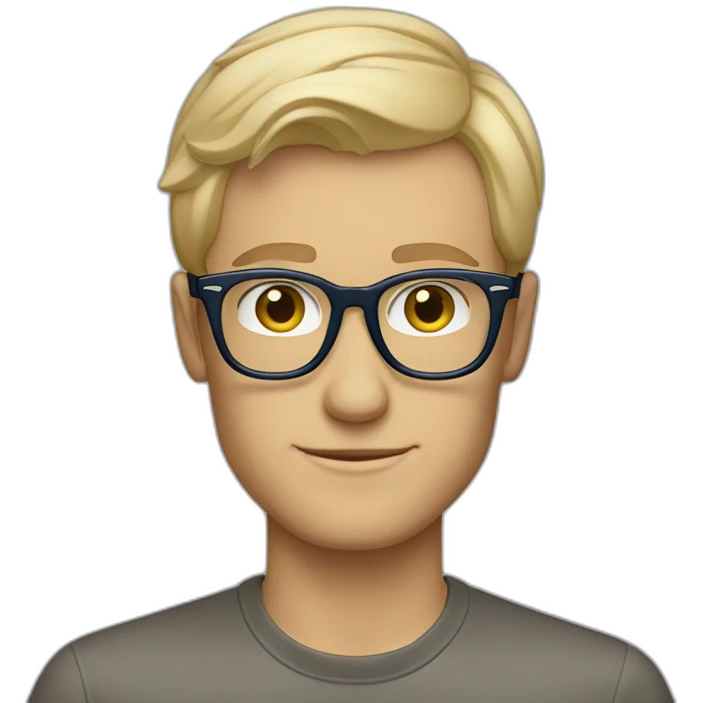 blond man confident persol glasses emoji