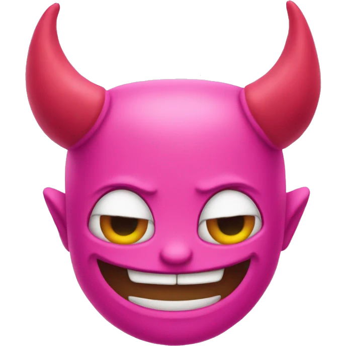 pink devil emojis with smile and horns  emoji