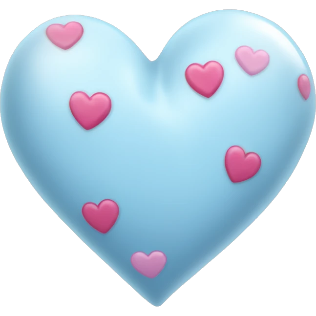 Light blue heart with pink cursive saying I love you Ruby  emoji