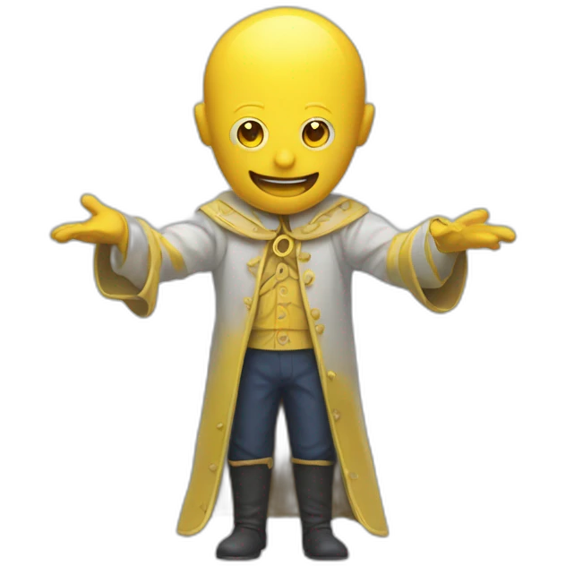 yellow man with magic topper emoji