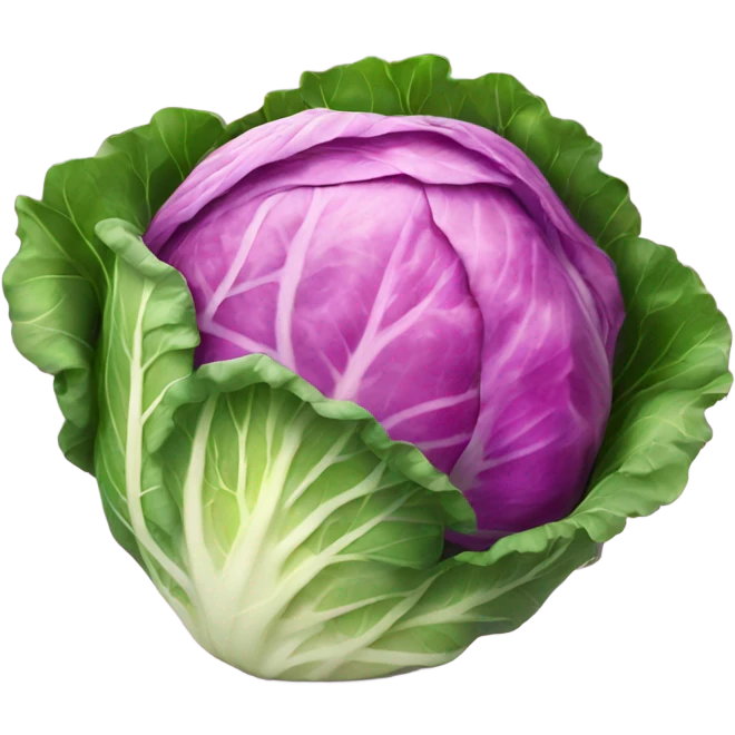 pink cabbage smiling emoji