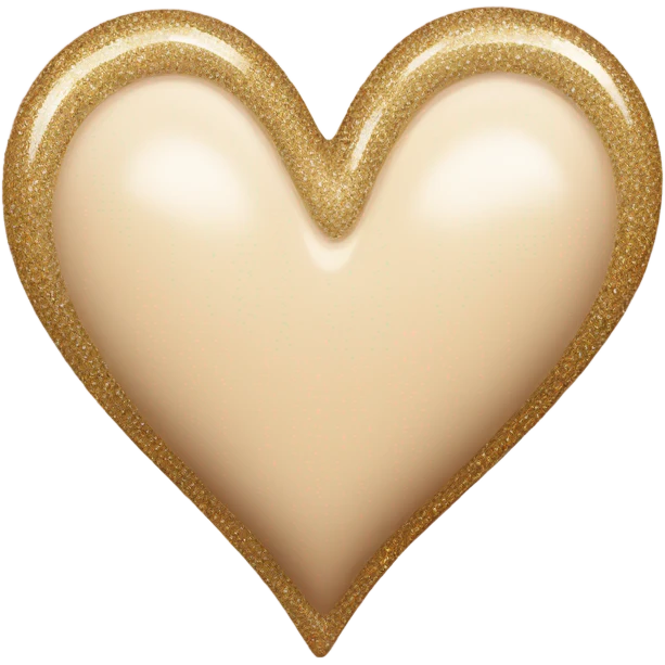 Beige heart sparkly emoji