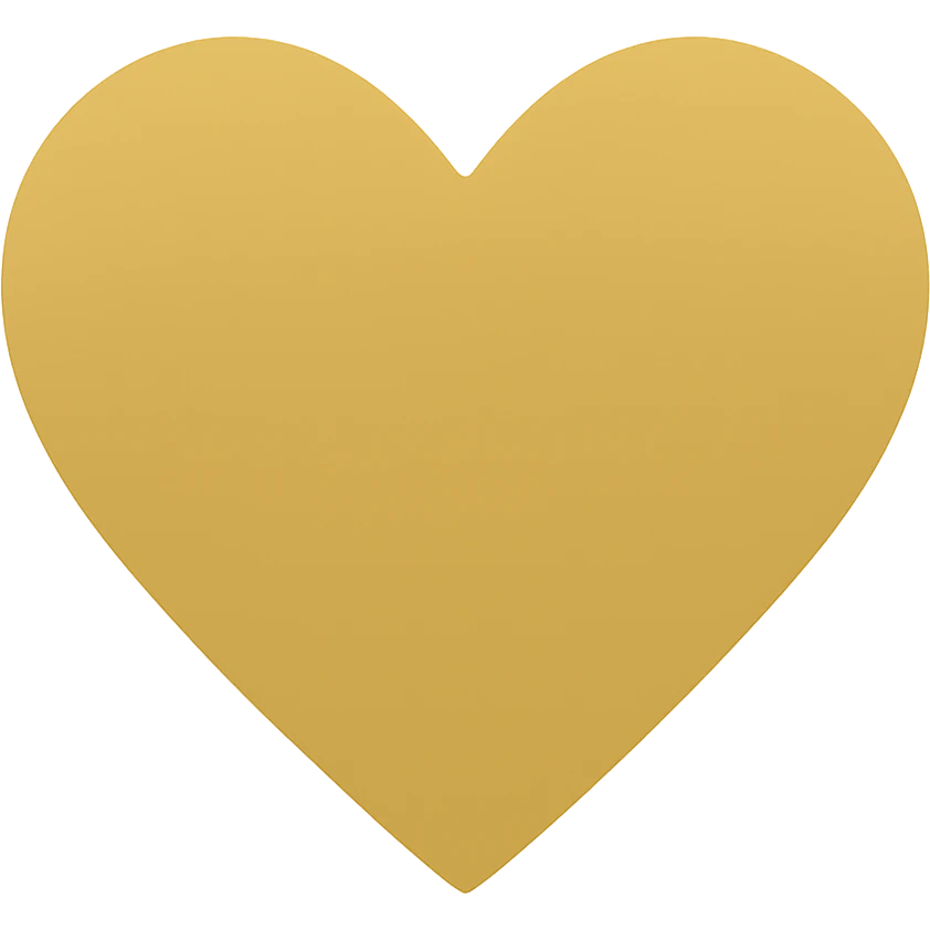 heart shape in gold color #c89f49, minimal, modern, no text emoji