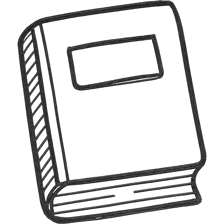 hand drawn outlined book icon emoji