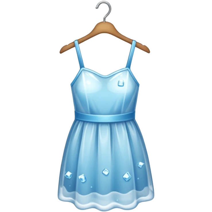 dress with hanger inside ice cube emoji