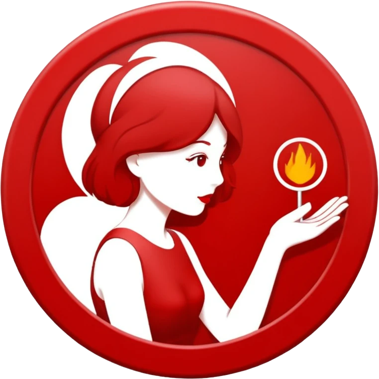 prohibition sign for female emoji