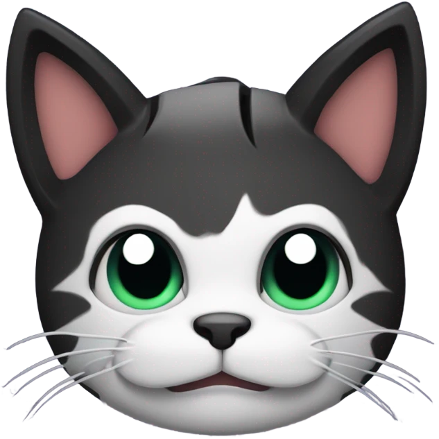 EvilLarry looking freaky same exact emoji but with cat ears and black skin emoji