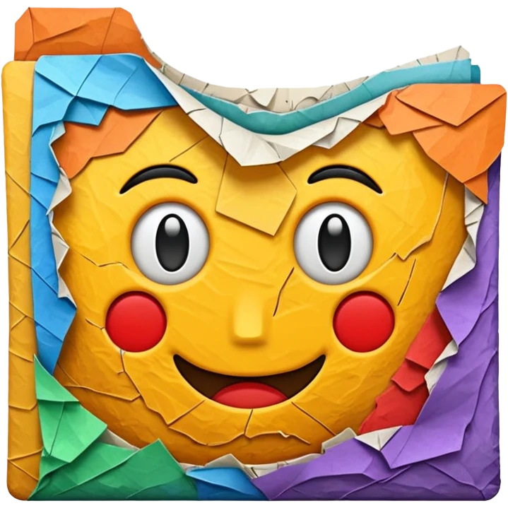 mac os mixed papers skeuomorphic emoji