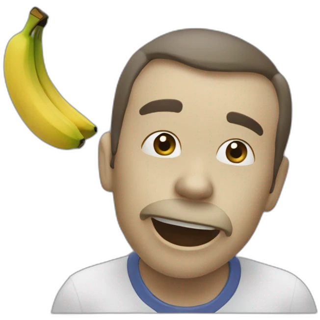 Singe qui mange une banane emoji