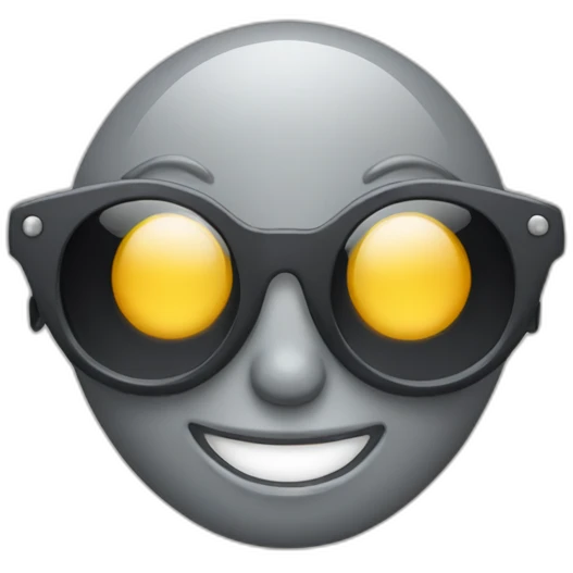 Gray-Alien-happy-sun glasses emoji
