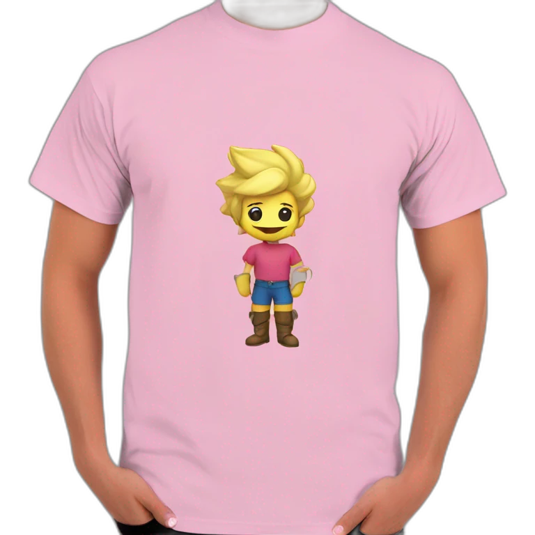 Homme dragueur t-shirt rose emoji