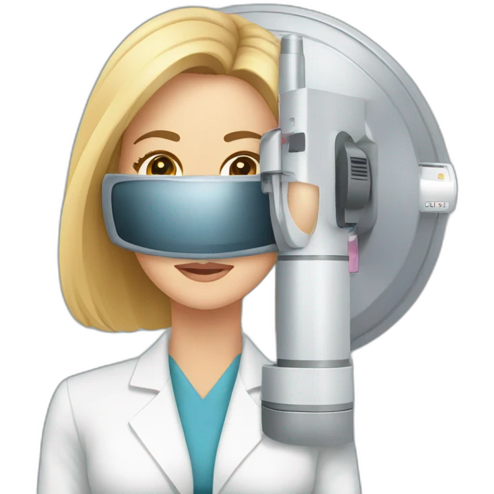 Posh-Radiologist-performing-breast-mri-to-woman emoji
