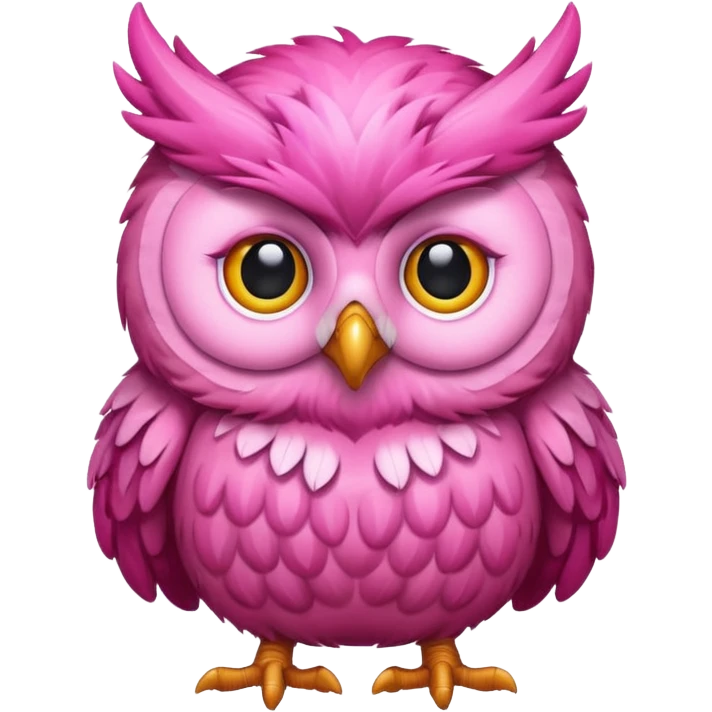 Pink owl emoji
