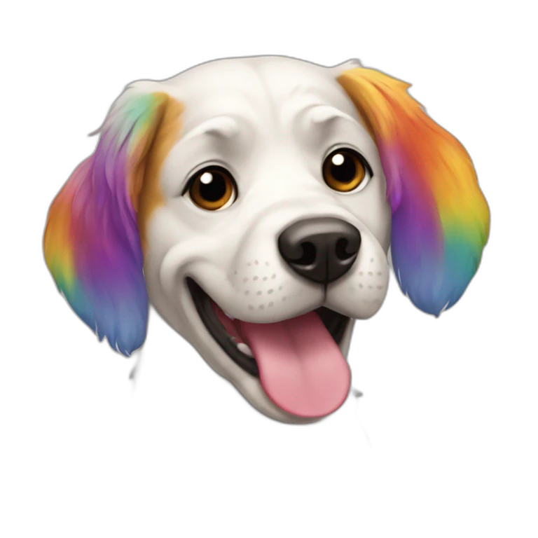 Rainbow dog emoji
