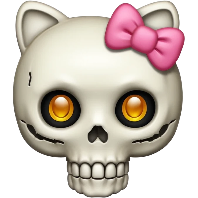 Hello kitty skull emoji