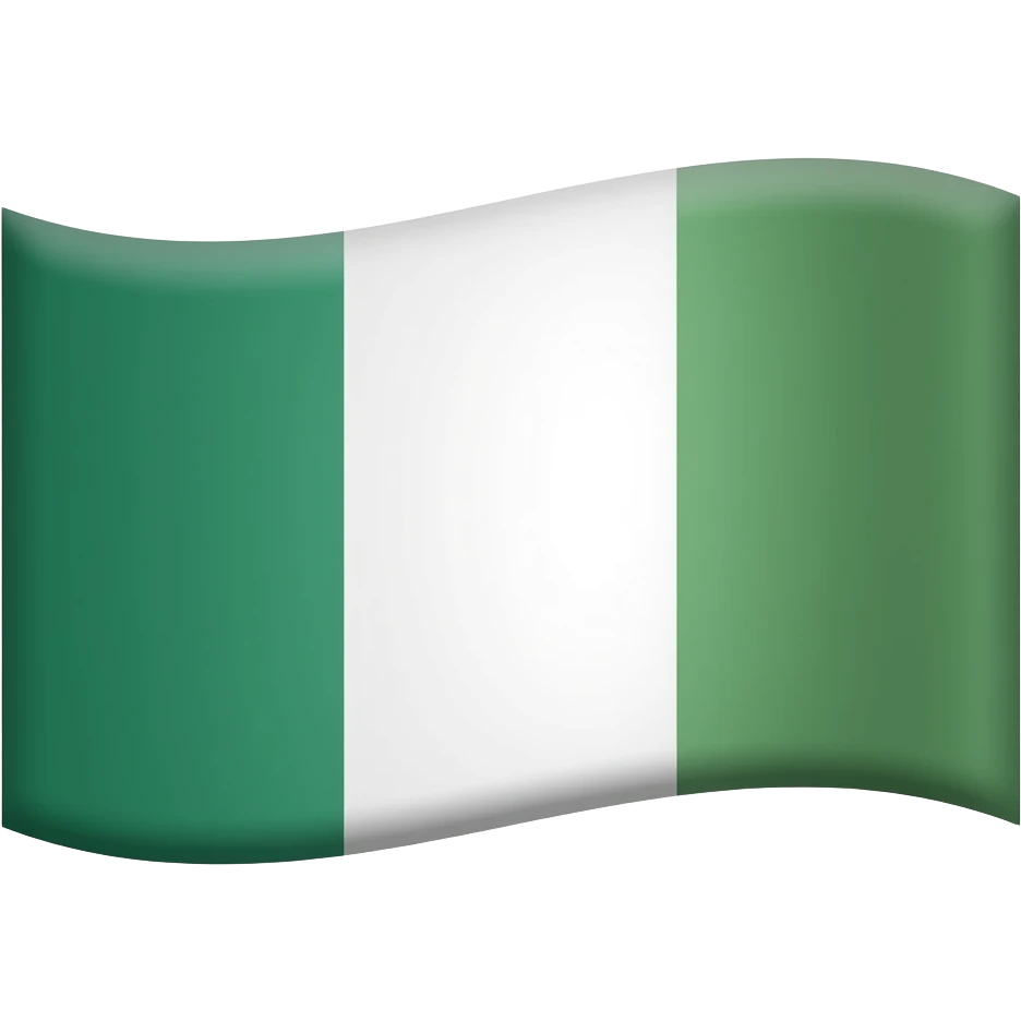 Bandera mitad verde y mitad blanco emoji