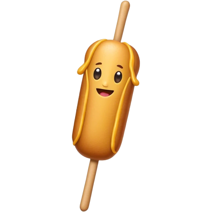 Black corndog emoji