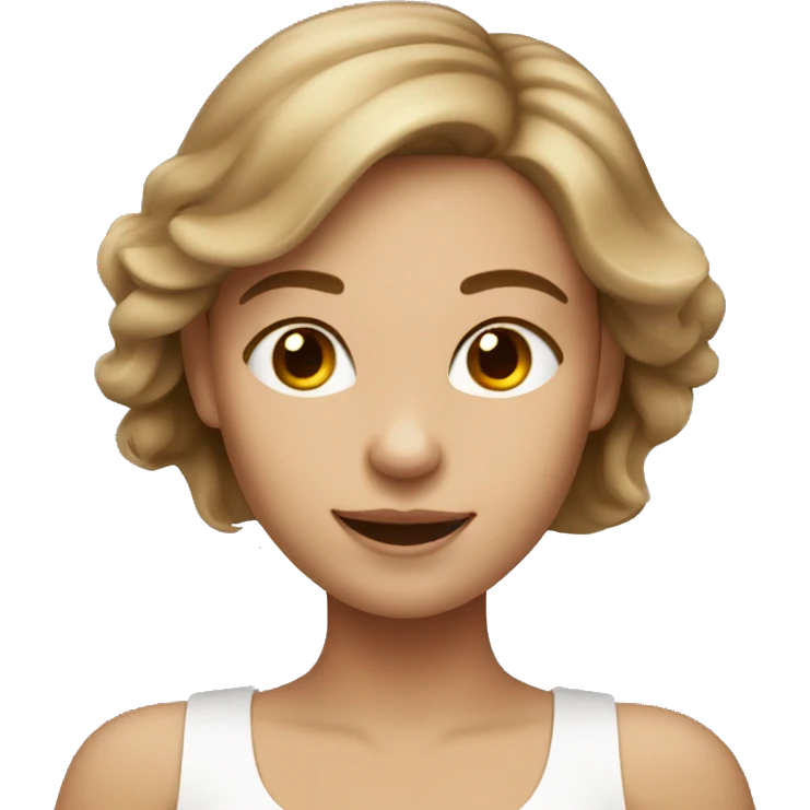 Fair skinned and light brown hair girl with cheers wine emoji