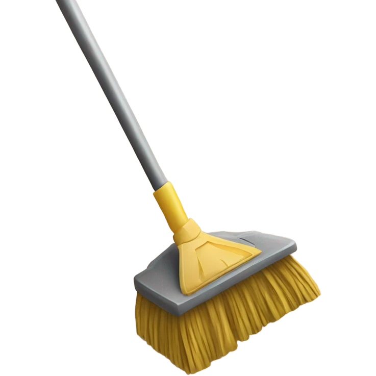 “Dusty Phone with a broom sweeping off dirt and dust” emoji