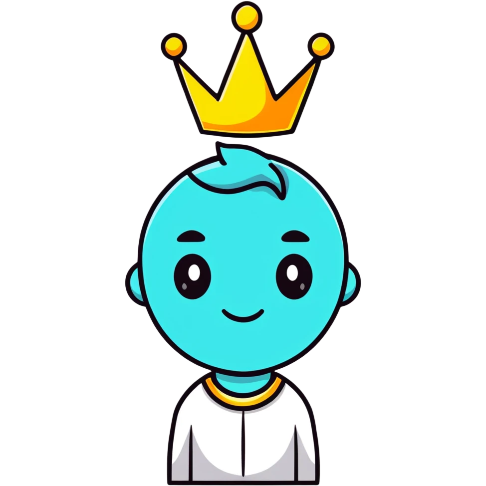 god mode avatar with glowing aura and crown emoji