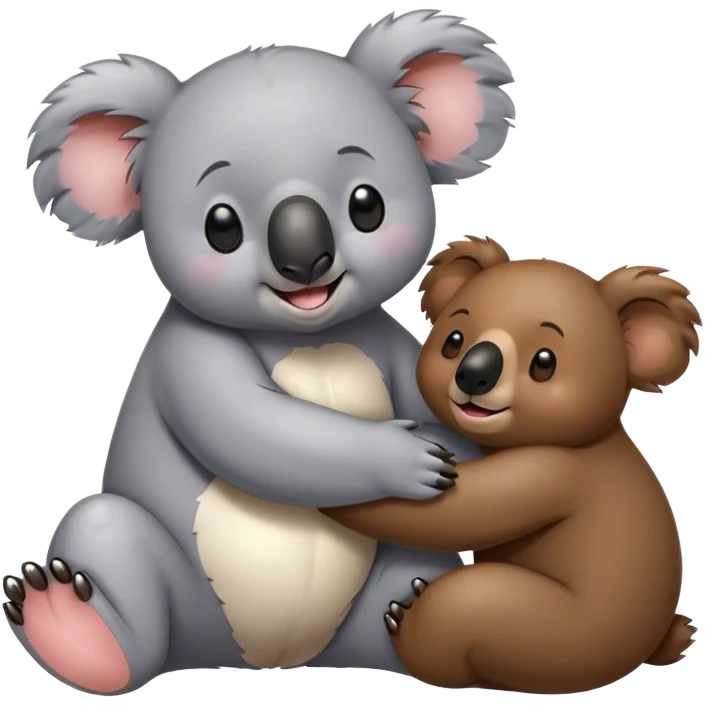 Koala massages bear emoji