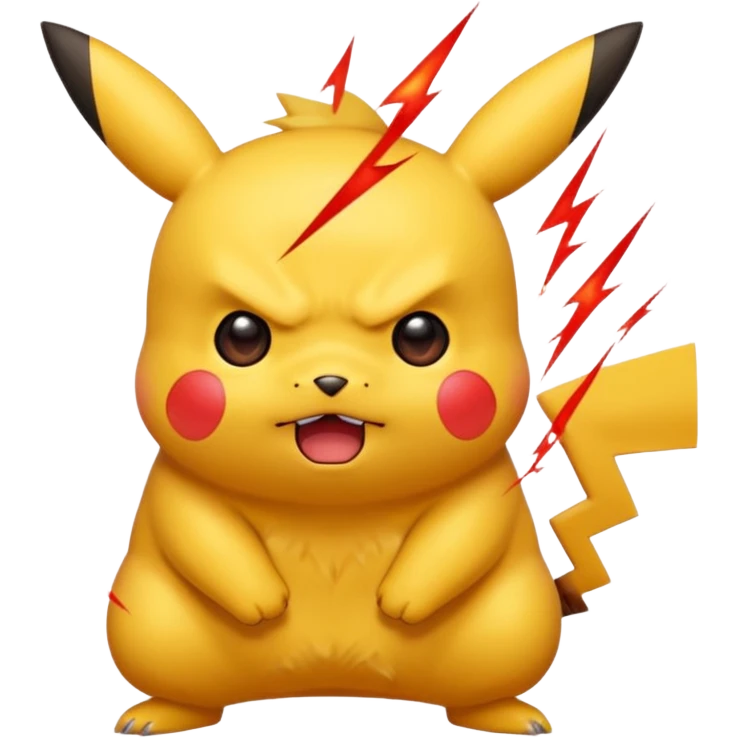Pikachu really mad emoji